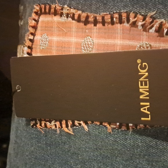 BUY 4 $38.....NWT ELASTIC WAIST DENIM PANTS - Picture 8 of 8